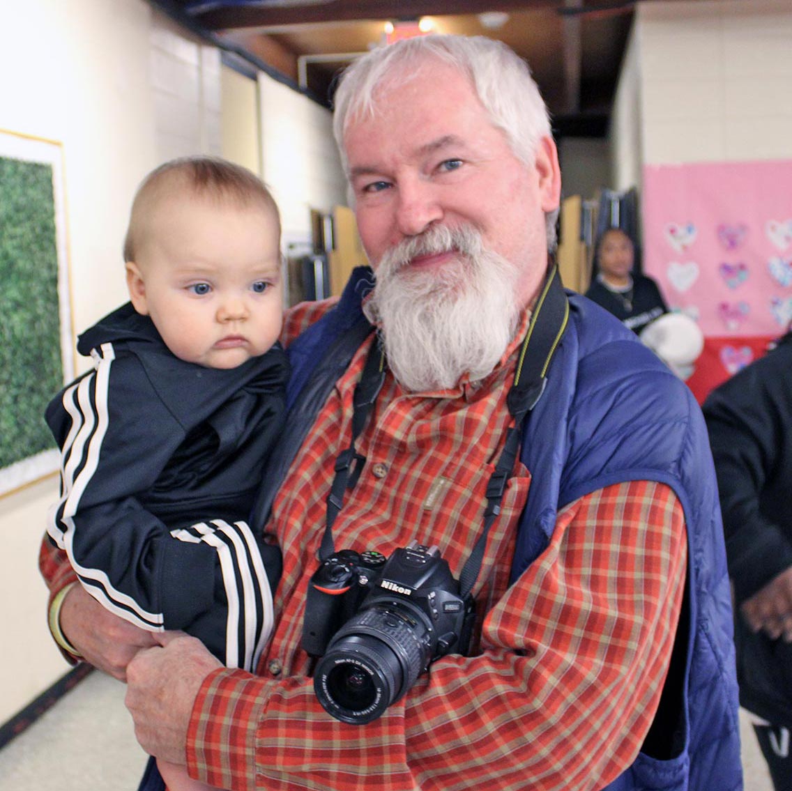 Jonathan Fisher holding grandnephew